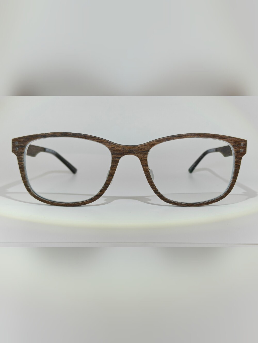 Earth. True Wood Brown Square Eyeglass Frames. Well Made Finish.